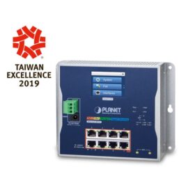 WGS-5225-8T2SV – Industrial L2+ 8-port 10/100/1000T + 2-port 1G/2.5G SFP Managed Switch with LCD Touch Screen